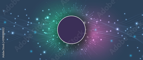 Neural network concept. Connected cells with links. High technology process. Abstract background