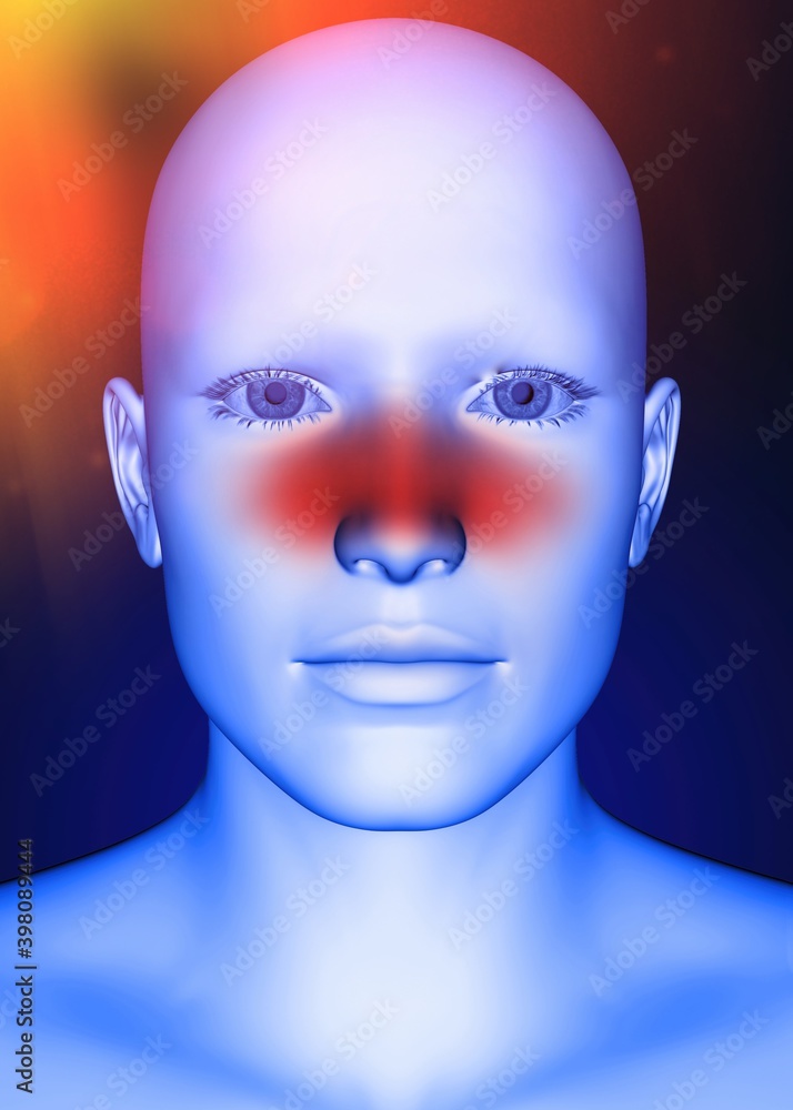 White Human Face - 3D