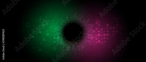 Neural network concept. Connected cells with links. High technology process. Abstract background