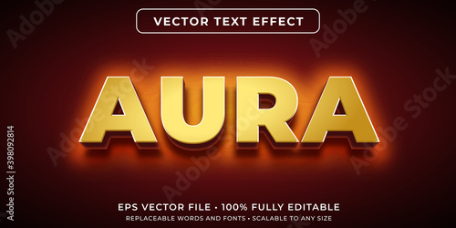 Editable text effect - glowing aura style