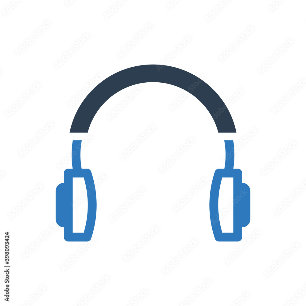 Earphone, headphone, headset icon sing symbol Earphone, headphone, headset icon sing symbol