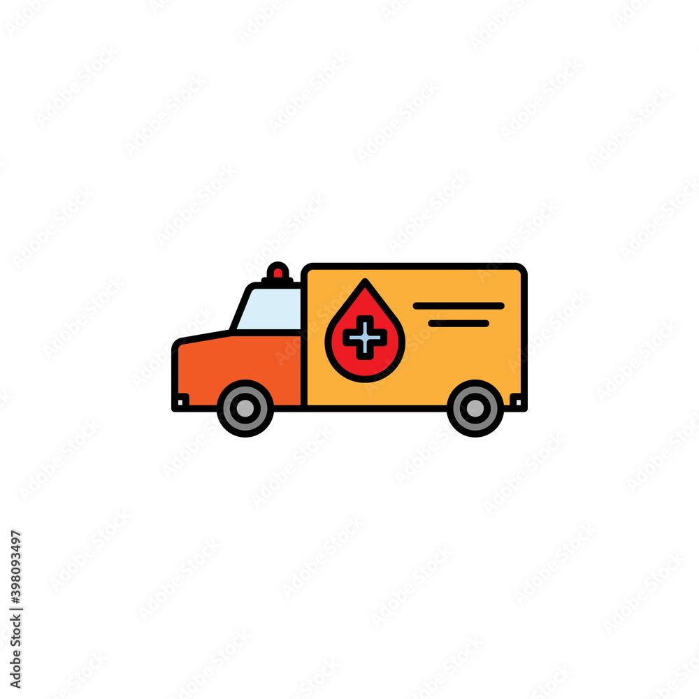truck line icon. Signs and symbols can be used for web, logo, mobile app, UI, UX