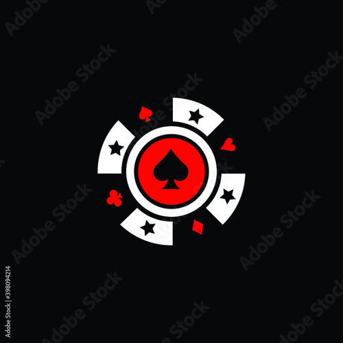 Poker Chip logo vector symbol