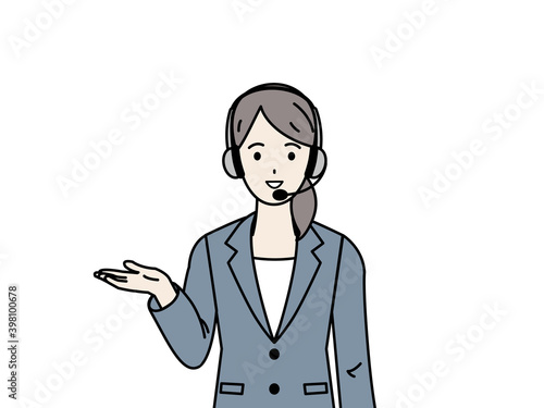 テレフォンオペレーター　女性　案内