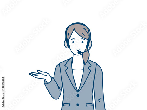 テレフォンオペレーター　女性　案内