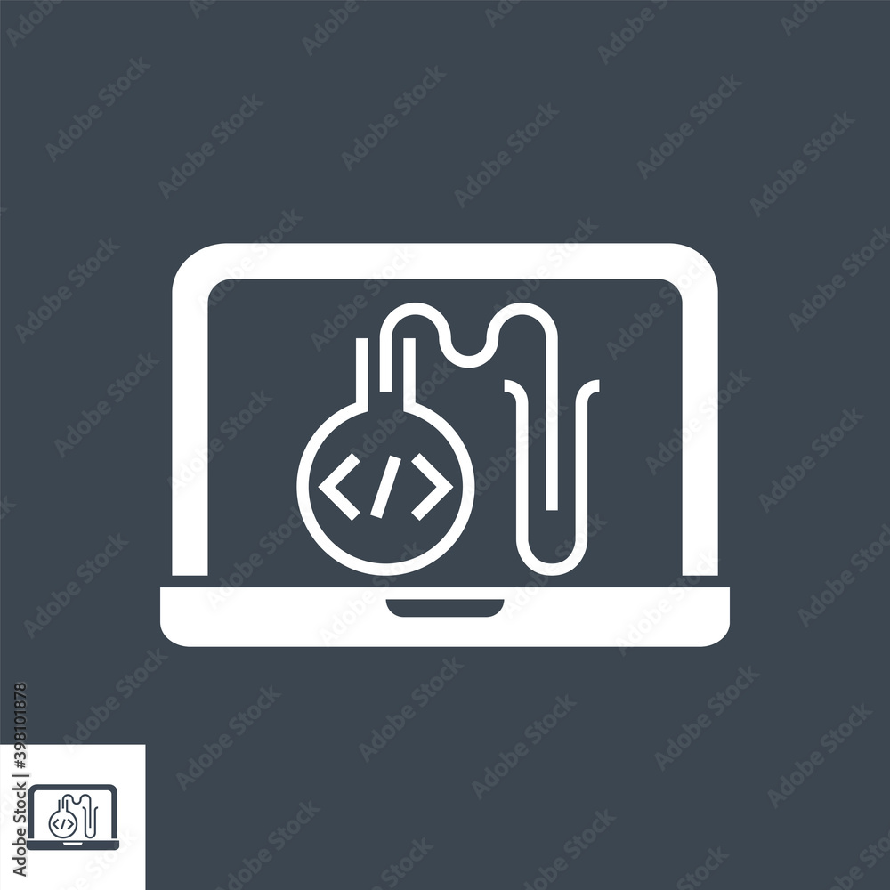 Testing Programming Related Vector Glyph Icon. Isolated on Black Background. Vector Illustration. Testing Programming Related Vector Glyph Icon. Isolated on Black Background. Vector Illustration.