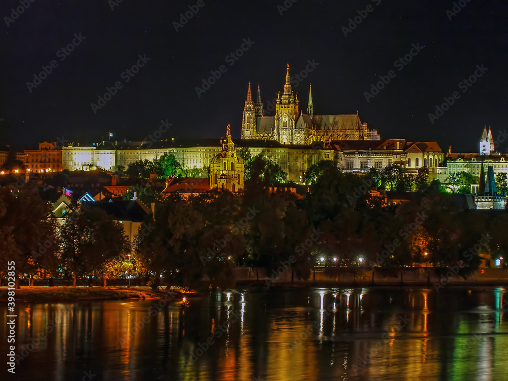 Prague Castle at night