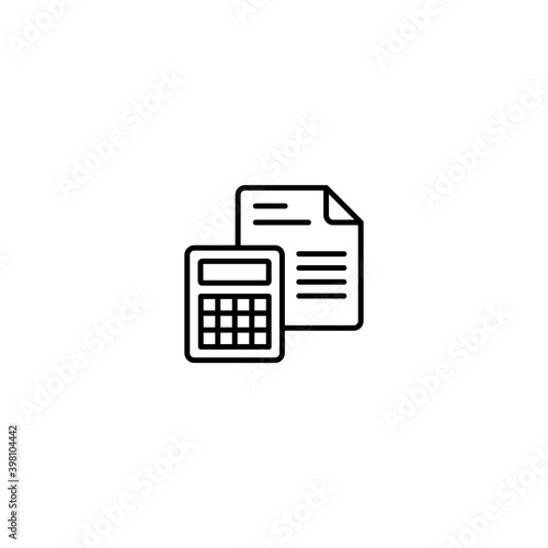 Money calculation icon. Financial calculation and accounting icon. Budget symbol. Trendy Flat style for graphic design, Web site, UI. EPS10. - Vector illustration 