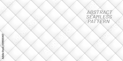 Vector white and gray diagonal ceramic tile pattern. Kitchen and bathroom wall texture. Abstract seamless geometric shapes structure. Mesh and gradient colors