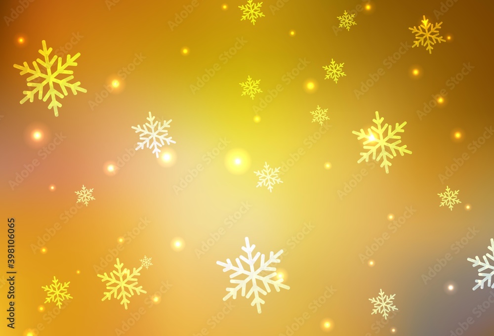 Dark Yellow vector layout in New Year style. Dark Yellow vector layout in New Year style.