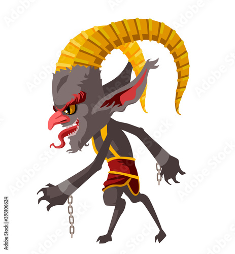 christmas krampus horned fantasy monster