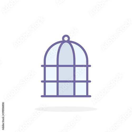 Bird cage icon in filled outline style.