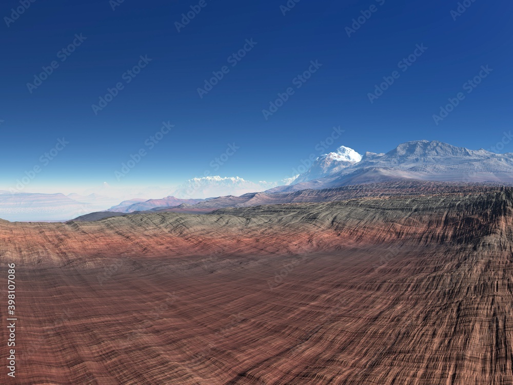 Naklejka premium A beautiful and inspirational mountain landscape