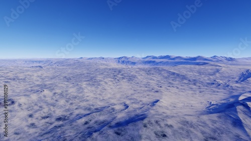 alien planet landscape, science fiction illustration, view from a beautiful planet, beautiful space background 3d render 