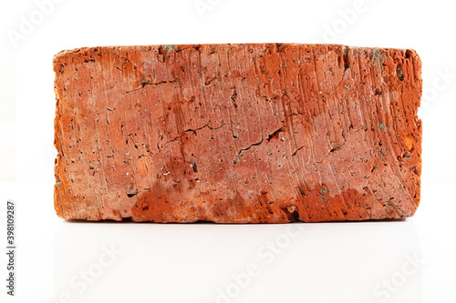 Fotografie red brick isolated on white