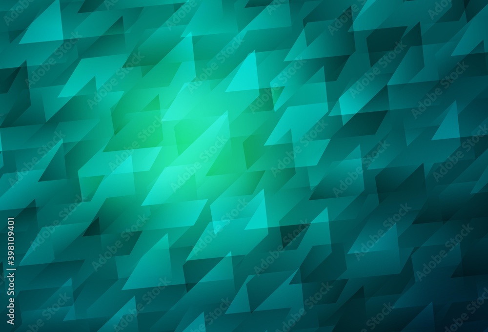 Obraz premium Light Green vector pattern in square style.