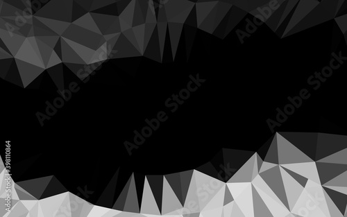 Light Silver, Gray vector polygon abstract backdrop. A vague abstract illustration with gradient. A new texture for your design.