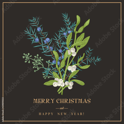 Bouquet with winter plants.