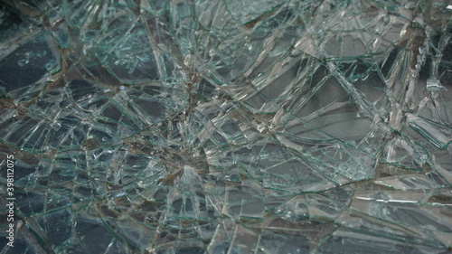 broken glass window background detail © Esteve