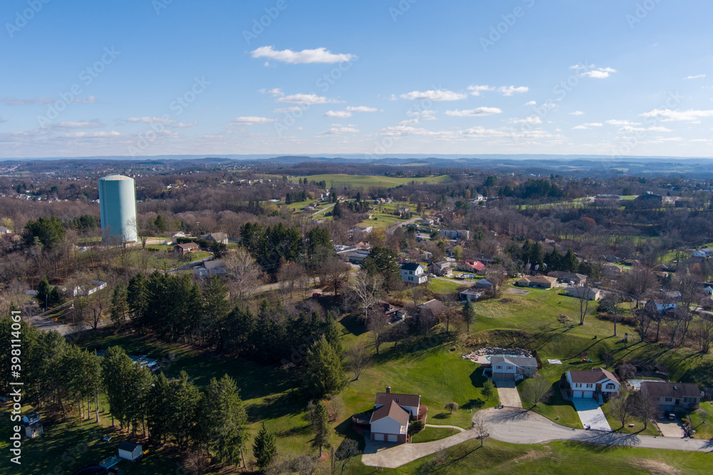 Aerial view of North Huntingdon, Westmoreland County, Pennsylvania.