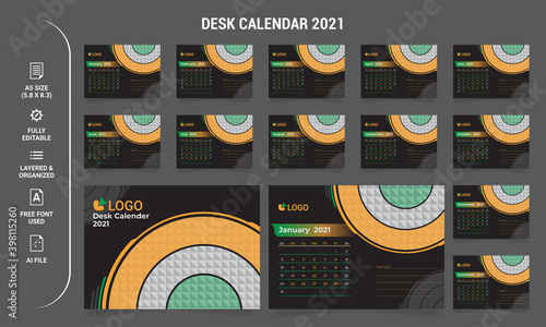 1 Desk calendar 2021