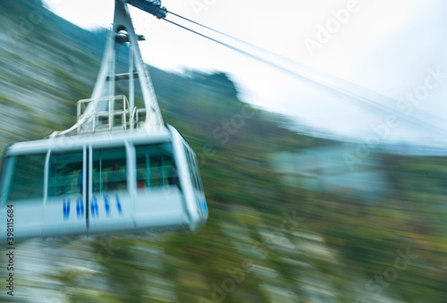 Cable car from Lake Bohinj to a height of 1537 m, Triglav National Park, Julian Alps, Municipality of Bohinj, Slovenia, Europe