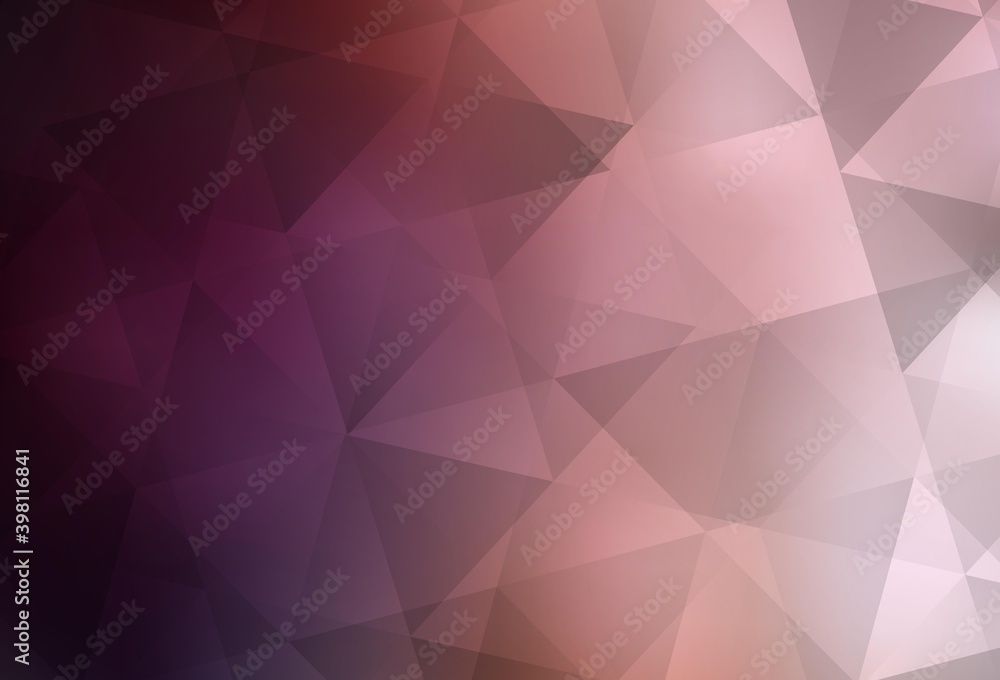 Obraz premium Light Pink vector abstract polygonal background.