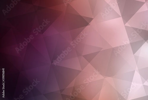 Light Pink vector abstract polygonal background.