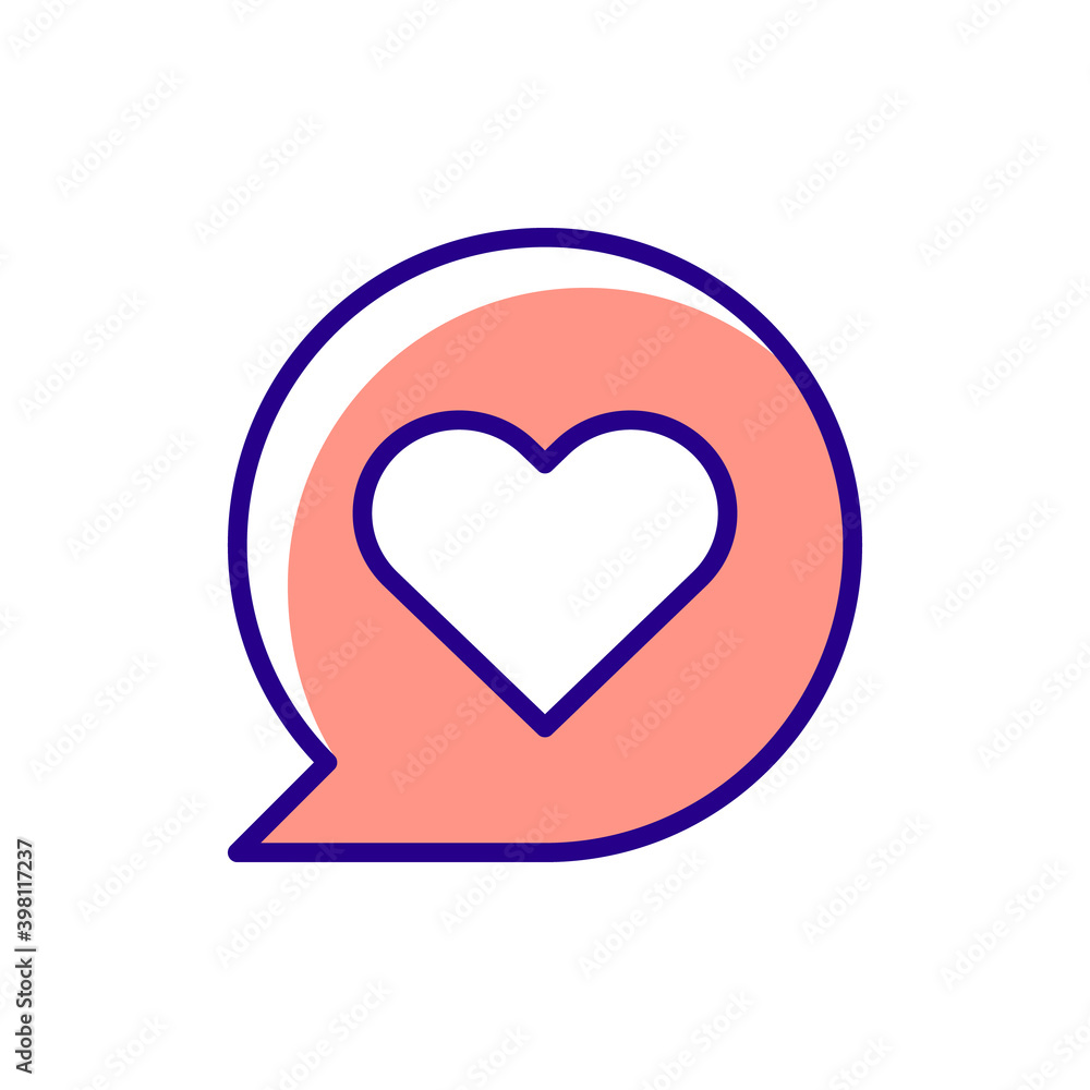 Heart RGB color icon. Printing process. Giving likes to everyone. Love different things. Social media usage. Beautiful design. Isolated vector illustration