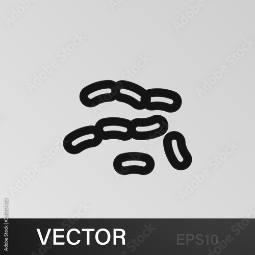 bacterium icon. Element of virus icon. Premium quality graphic design icon. Signs and symbols collection icon for websites, web design, mobile app