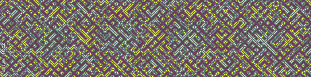 Fototapeta premium Abstract Geometric Pattern generative computational art illustration