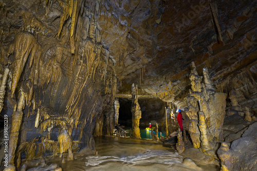 Cross Cave (Slovene: Križna jama), also named Cold Cave under Cross Mountain, Green Karst, Slovenia, Europe