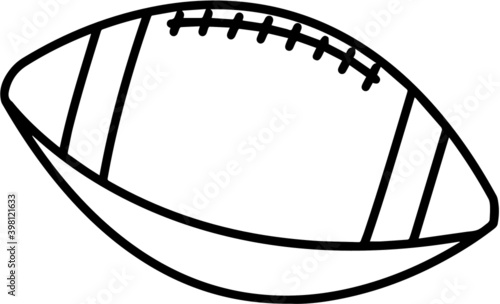Football ball icon, black outline