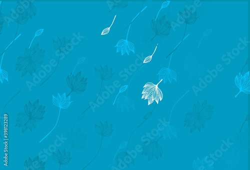 Light BLUE vector doodle cover.