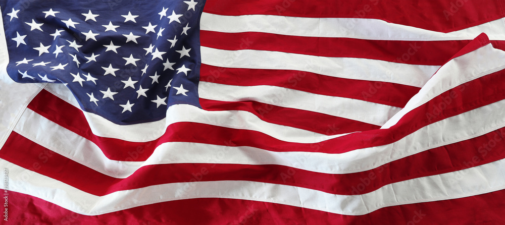 Fototapeta premium Rippled America flag