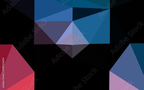 Light Blue, Red vector low poly texture. Colorful illustration in Origami style with gradient. The best triangular design for your business. © Dmitry