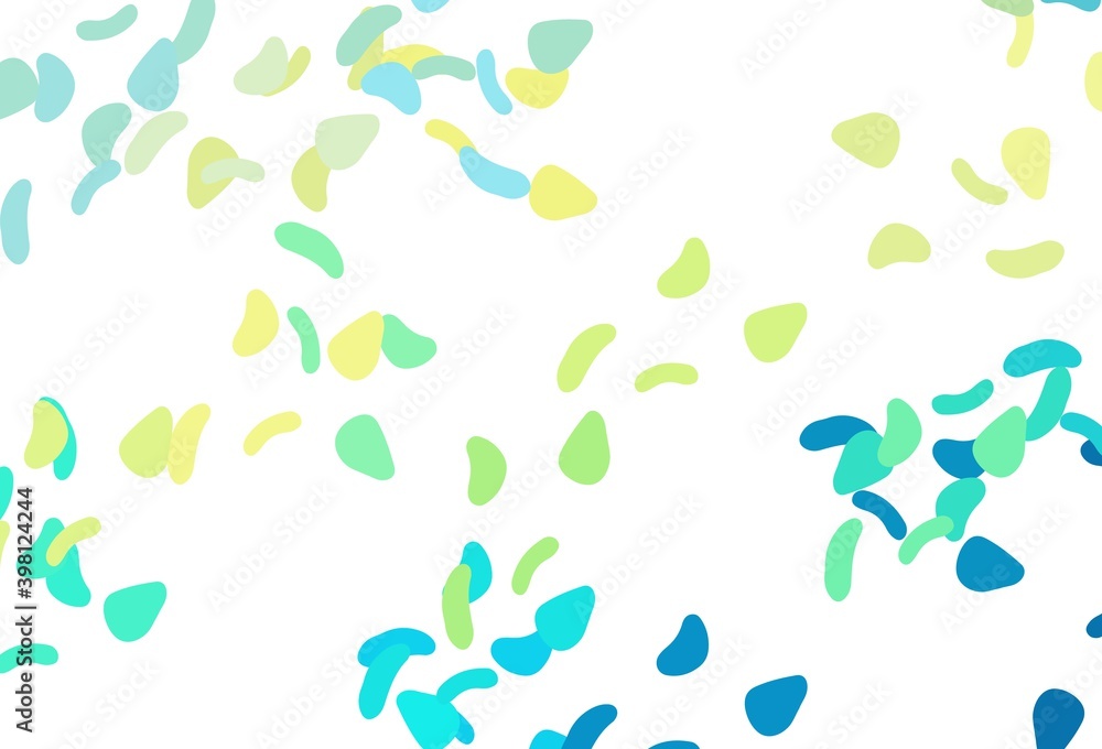 Light Blue, Yellow vector template with memphis shapes. Light Blue, Yellow vector template with memphis shapes.