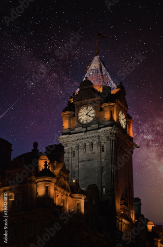 Starry Night Over Edinburgh City, Scotland