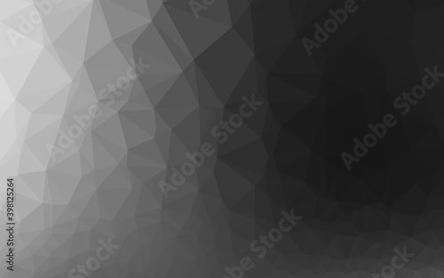 Dark Silver, Gray vector abstract polygonal texture. Glitter abstract illustration with an elegant design. Completely new design for your business.