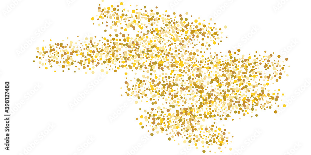 Golden glitter confetti.