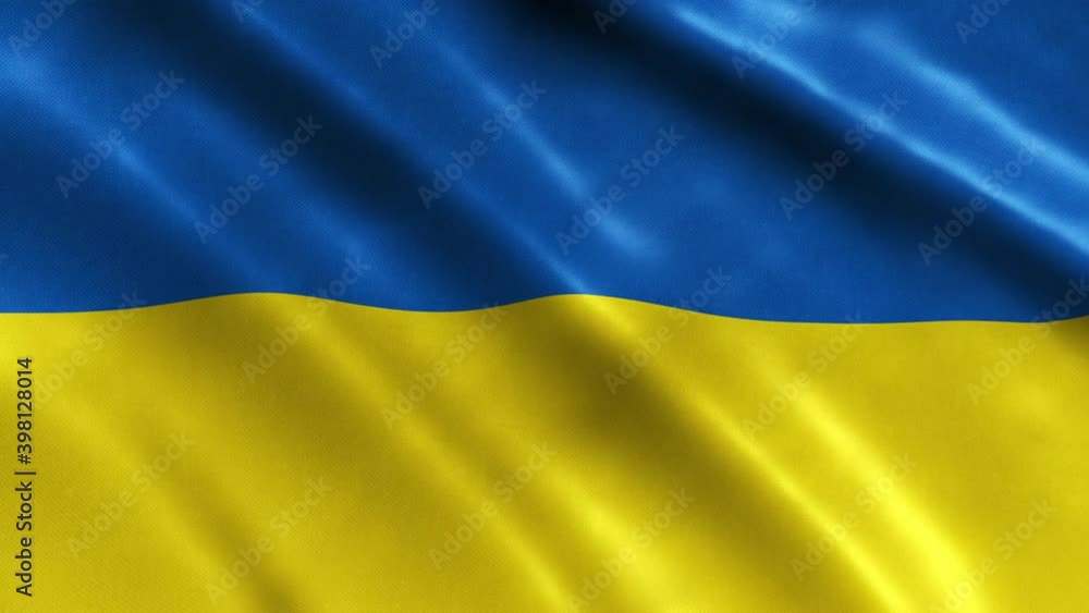 Ukraine National Flag Country Banner Waving 3D Loop Animation. High Quality 4K Resolution. Ukraine National Flag Country Banner Waving 3D Loop Animation. High Quality 4K Resolution.