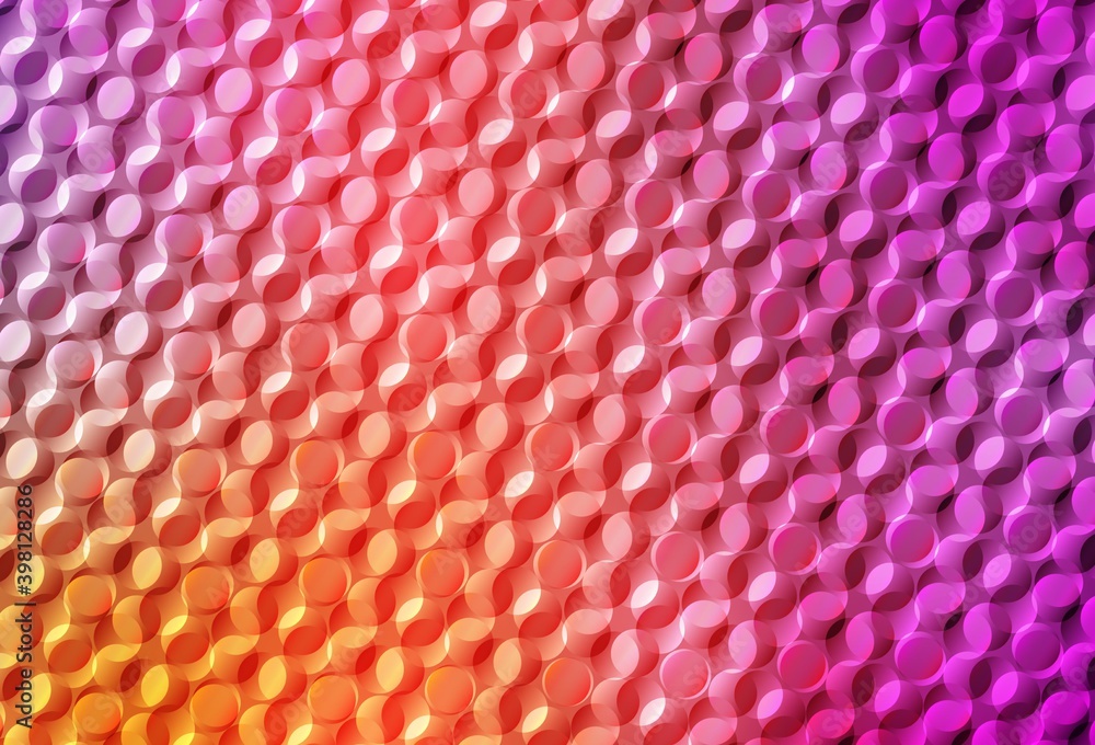 Fototapeta premium Light Pink, Yellow vector template with circles.