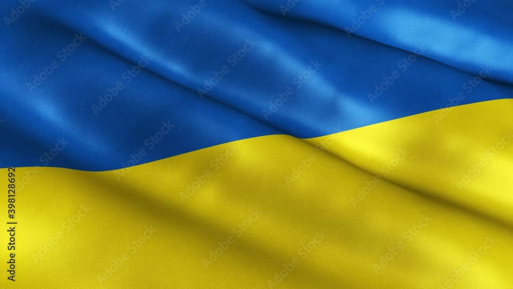 Ukraine National Flag Country Banner Waving 3D Loop Animation. High Quality 4K Resolution. Ukraine National Flag Country Banner Waving 3D Loop Animation. High Quality 4K Resolution.