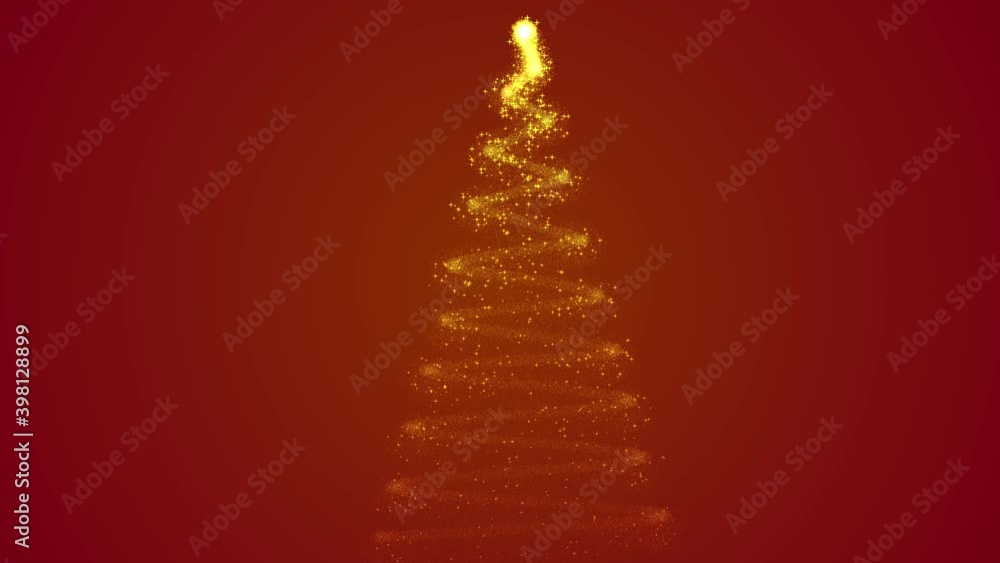 a animated christmas tree on red background a animated christmas tree on red background
