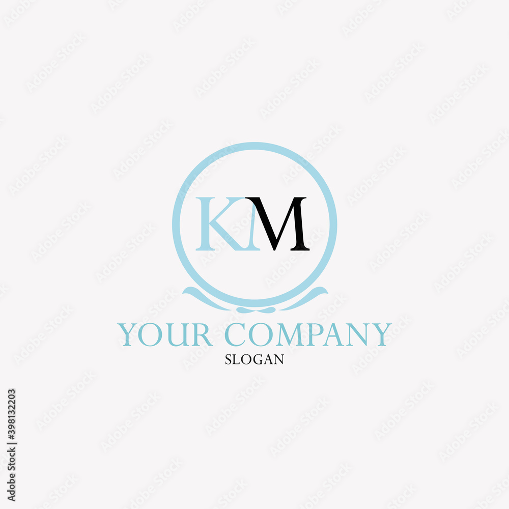 KM monogram logo KM monogram logo