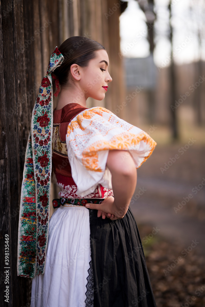 Slovak folklore. Slovak folklore girl.