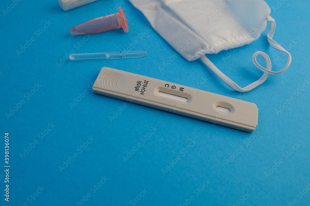 Fototapeta premium test kit for viral disease COVID-19 2019-nCoV. Lab card kit test for viral novel coronavirus sars-cov-2 virus