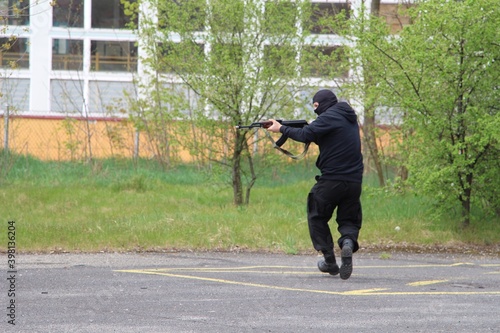 Obraz na płótnie strzelanina