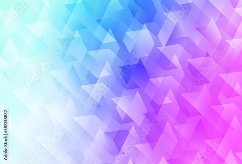 Light Pink, Blue vector background in polygonal style.