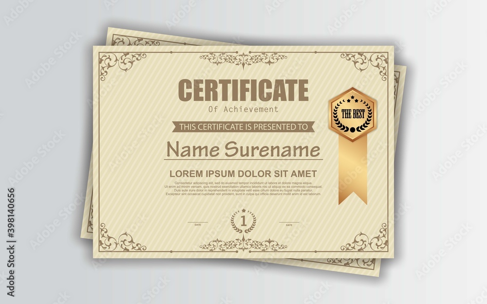 Fototapeta premium certificate template design